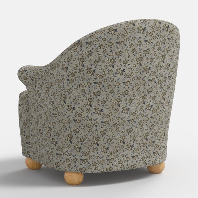 Stoffer Home x Cloth & Company Marie Bun Foot Chair in Dogwood Floral Flint For Sale In Chicago - Image 6 of 9