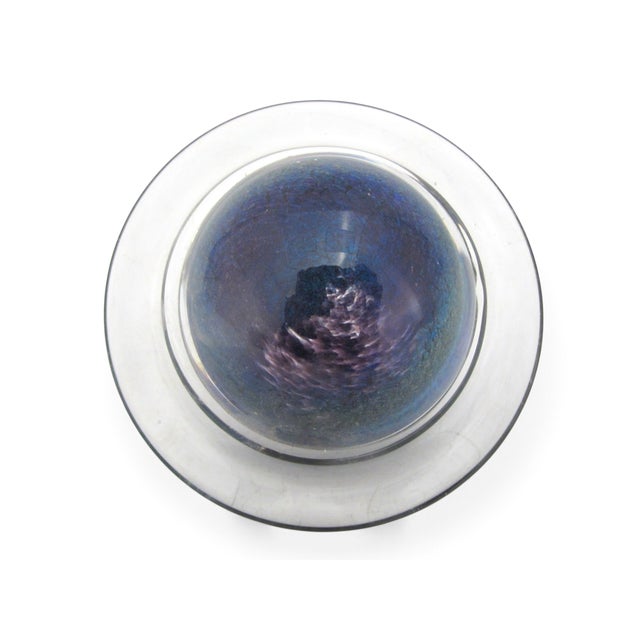 1990s Planet Saturn Galaxy Limited Edition Sci Fi Channel Glass Planet Paperweight For Sale - Image 5 of 8