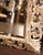 Glass 19th Century French Baroque Carved Painted Wall Mirror With Beveled Glass For Sale - Image 7 of 10