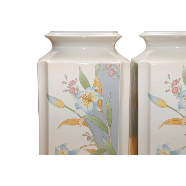 Murray Feiss Ceramic Table Lamps - a Pair For Sale - Image 4 of 10