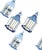 A Pair of Vintage Brighton Blue and White Chinese-Style Pagoda Wall Lamps For Sale - Image 17 of 17