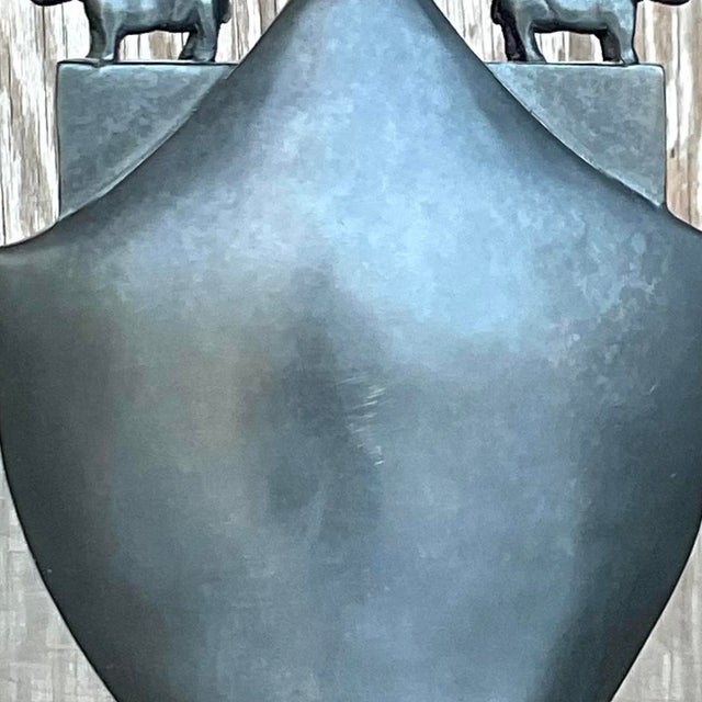 Vintage Boho Bronze Rhino Vase For Sale - Image 12 of 12