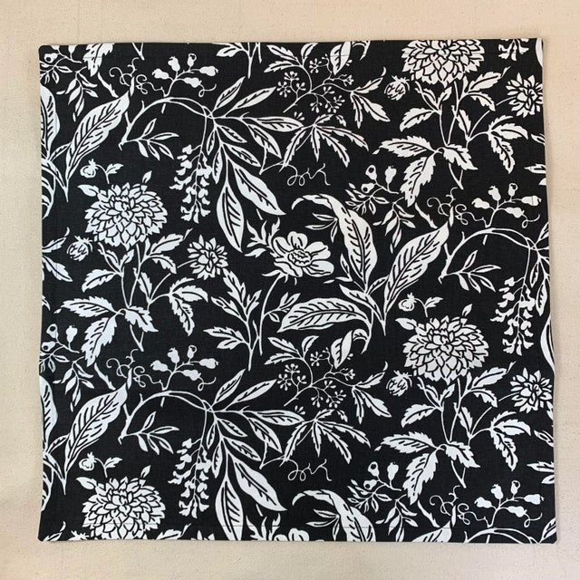 Premier Prints MM Designs Black White Botanical Floral Leaf Leaves Pillow Covers- 3 Pc Set For Sale - Image 4 of 10