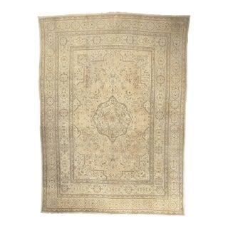 Mid 20th Century Oversized Vintage Persian Tabriz Rug, 13'09 X 18'10 For Sale