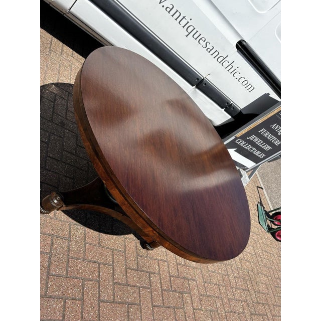 Regency Mahogany Mahogany Tilt Top Dining Table. For Sale - Image 9 of 16