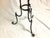 Antique Round Black & White Marble Top Wrought Iron Pedestal Stand For Sale In New York - Image 6 of 7