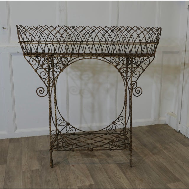 Regency Wire Work Plant Stand For Sale - Image 6 of 7