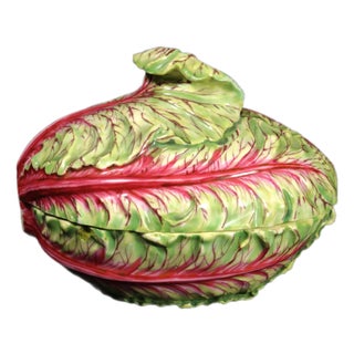 Marcolini Meissen Porcelain Red Cabbage Trompe l'Oeil Tureen or Box and Cover For Sale