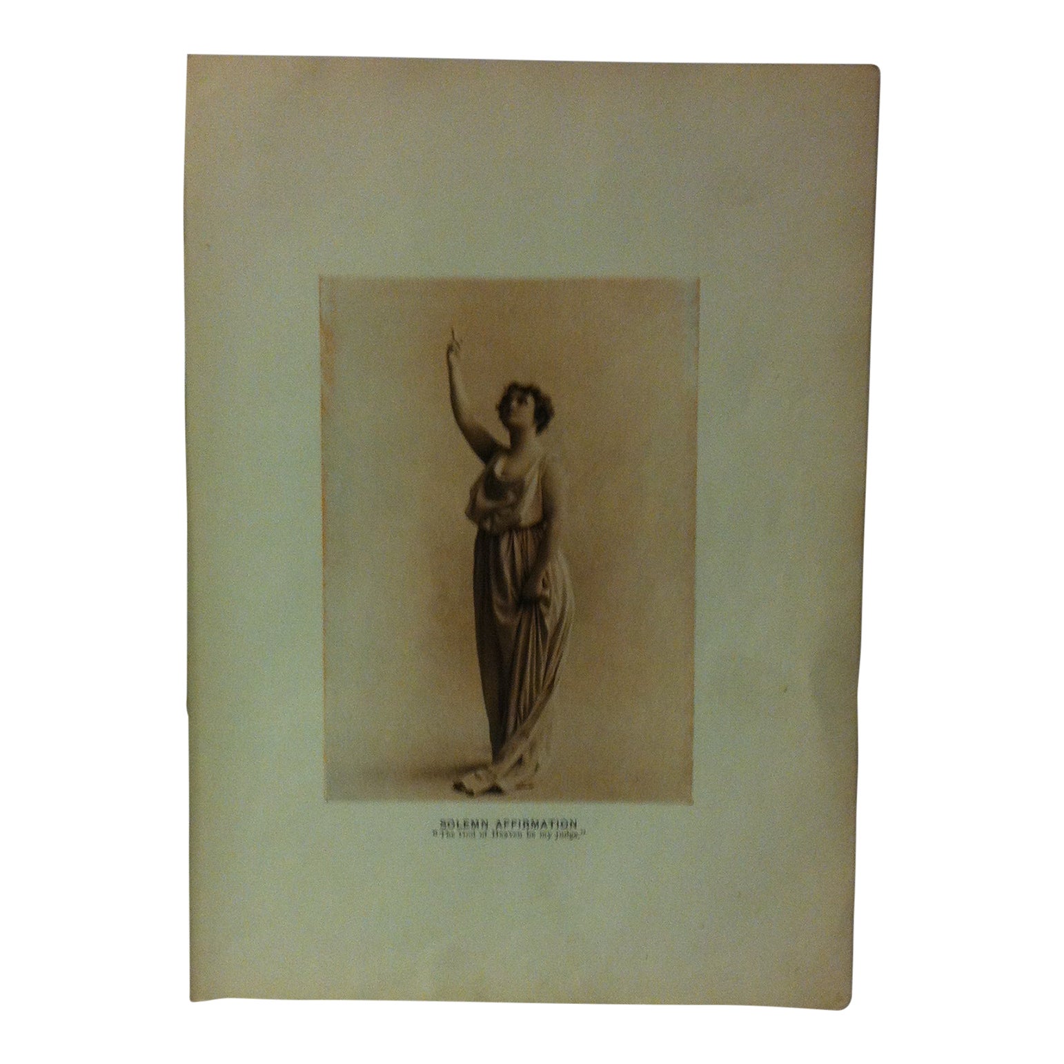 1902 "Solemn Affirmation" Antique Print of a Famous Person in History