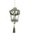 A Vintage “Visual Comfort” Style Iron Celadon Green Chandelier For Sale - Image 4 of 11