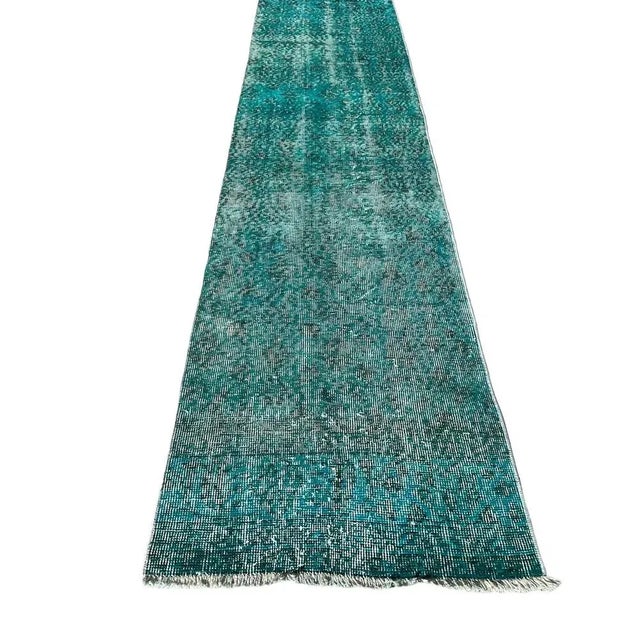 1970s Vintage Turkish Distressed Narrow Runner Rug, 1970s For Sale - Image 5 of 11
