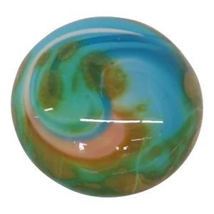 Hand Blown Art Glass Paperweight Tie Dye Style