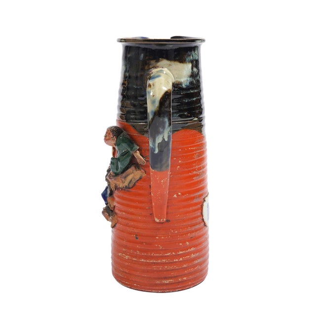 Japanese Japanese Sumida Gawa Ceramic Pitcher, C. 1890-1910 For Sale - Image 3 of 12