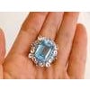 Bochic "Capri" Vintage Blue Topaz Ring Set In 18K Gold & Silver For Sale - Image 16 of 18