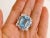 Bochic "Capri" Vintage Blue Topaz Ring Set In 18K Gold & Silver For Sale - Image 16 of 18