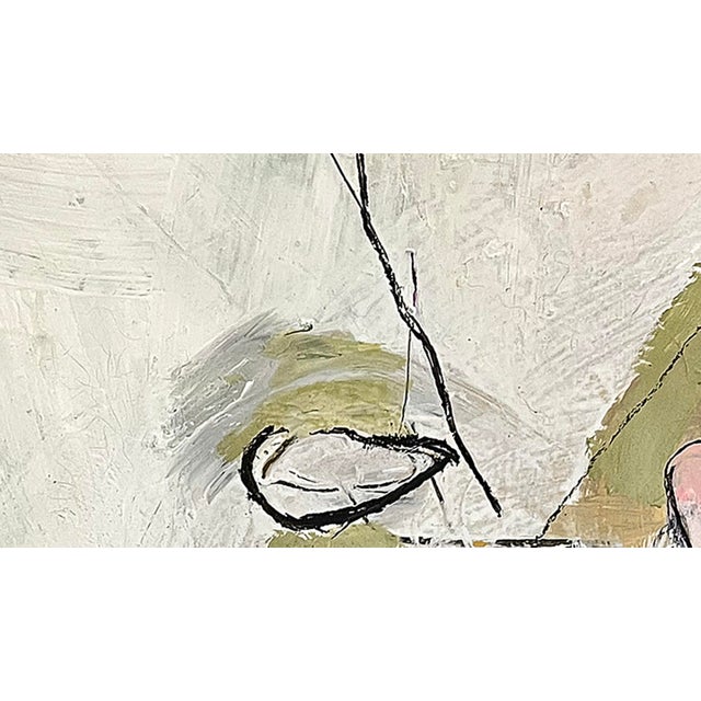 Contemporary Linear Minimal Nude - In Blush Pink - Contemporary Painting For Sale - Image 3 of 5