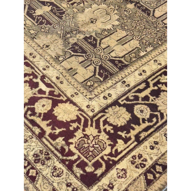 1900 - 1909 1900’s Antique Amristar Rug - 10'2" X 12'8" For Sale - Image 5 of 12