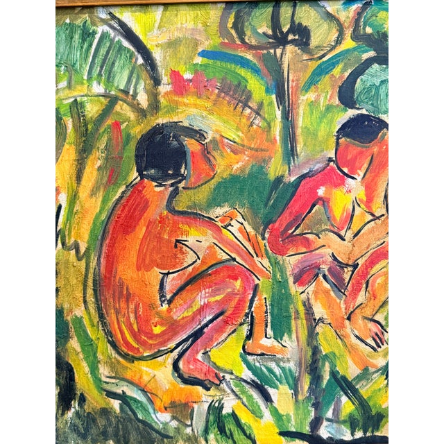 Figurative French Fauvist Figurative Oil Painting - 1940s For Sale - Image 3 of 4