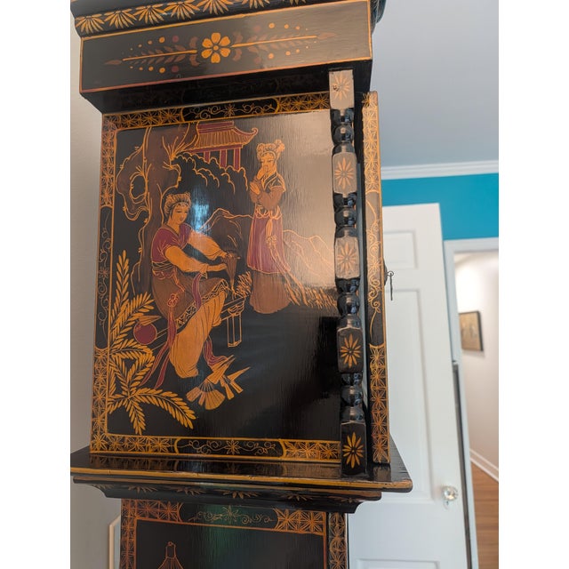 Shell Mid 20th Century Chinese Grandfather Clock For Sale - Image 7 of 10