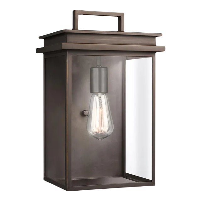 Sean Lavin By Visual Comfort Studio Glenview Medium Lantern in Antique Bronze For Sale