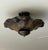 Art Deco Brass Semi Flush Mount Ceiling Light, Handmade Wavy Petal Design, 4 Bulbs For Sale - Image 6 of 9