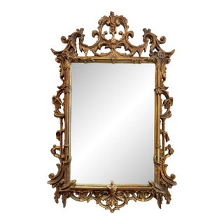 Vintage Large Rococo Giltwood Style Mirror by Vanguard Studios For Sale