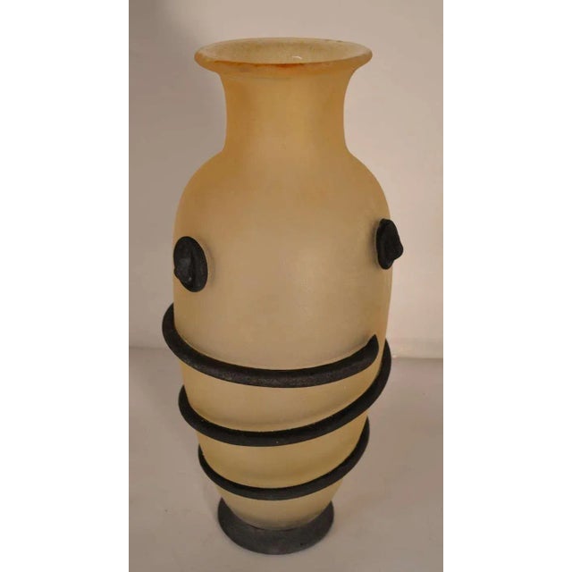 Cream Monumental Ermanno Nason Scavo Vase for Pauly Compagnia For Sale - Image 8 of 9