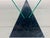 1980s Postmodern Triangle Marble Base Console Table in the Style of Massimo Vignelli . For Sale - Image 4 of 12