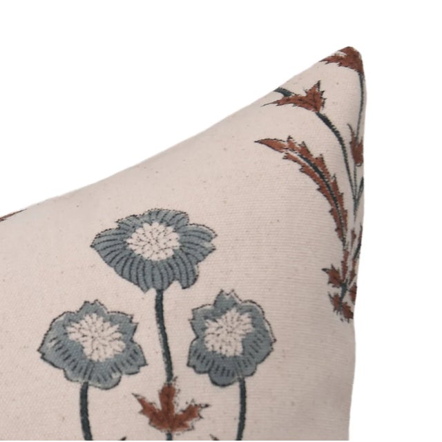 Not Yet Made - Made To Order Cotton Block Print Pillow Cover 14x36 Inch– Home Décor Accent- Amitabh For Sale - Image 5 of 5