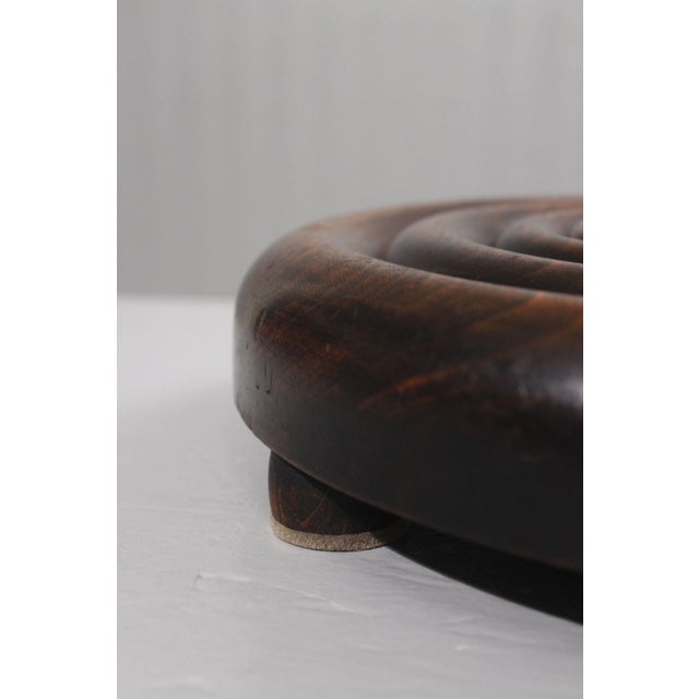 Brown French Art Deco Turned Walnut Column Table in the style of Charles Dudouyt, 1930s For Sale - Image 8 of 12