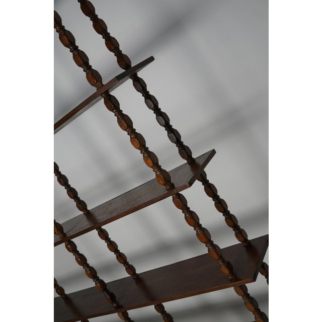 Mid-Century French Oak Bobbin Shelving Unit For Sale - Image 17 of 18