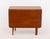 American Mid-Century Modern Diminutive Mahogany Drop-Leaf Table, on four tapered legs with two gate legs, with "Brookline...