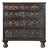 English 18th Century Ebonized Oak Carved Chest of Drawers For Sale