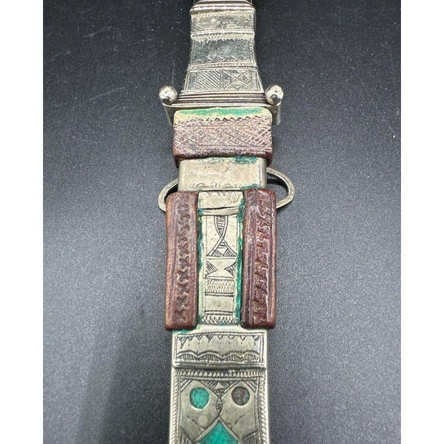 Tuareg Dagger With Hand Tooled Leather & Metal Scabbard For Sale In Phoenix - Image 6 of 16