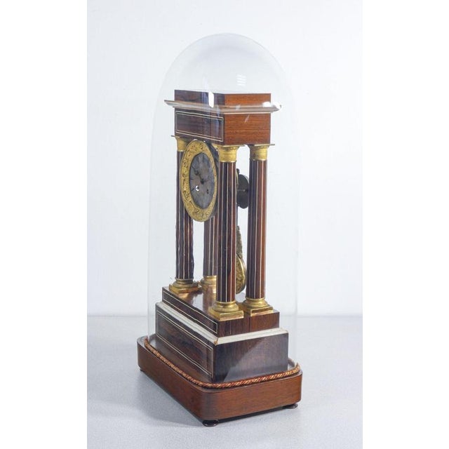 Pendulum Clock with Glass Bell, 19th Century For Sale - Image 3 of 18