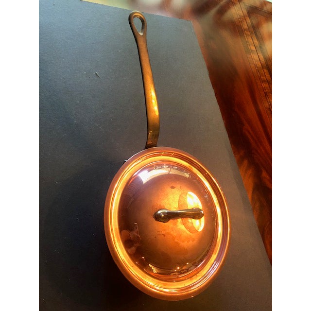 Gorgeous and unique - this Williams Sonoma Mauviel 2 quart curved splayed copper saute pan is truly inspiring. Made in...