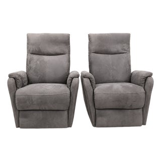Electric Reclining Lounge Chairs, 2000s, Set of 2 For Sale