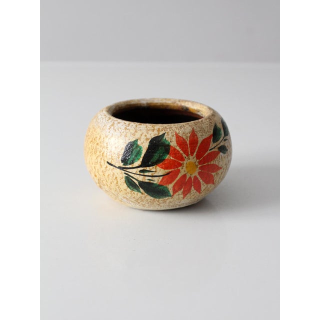 Ceramic Vintage Mexican Tonala Folk Art Pottery Planter For Sale - Image 7 of 11