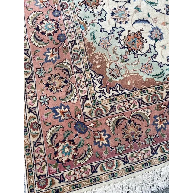 Vintage Fine Tabriz Rug For Sale - Image 8 of 18