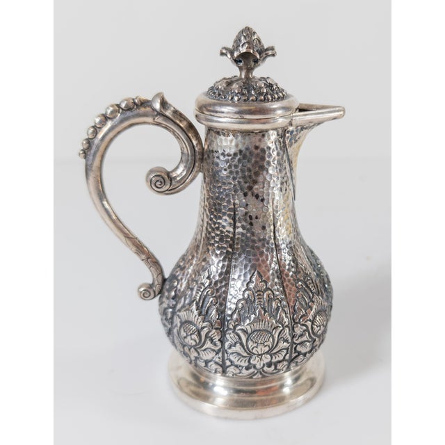 20th Century Indonesian Javan Yogya 800 Silver Coffee Set With Tray For Sale - Image 9 of 12