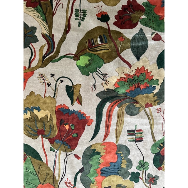 Traditional Gp & J Baker California Velvet Fabric 1 Yard For Sale - Image 3 of 6