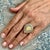 Traditional Natural White Opal Diamond Ring 14k Gold 11 TCW GIA Certified, Size 6.25 For Sale - Image 3 of 13