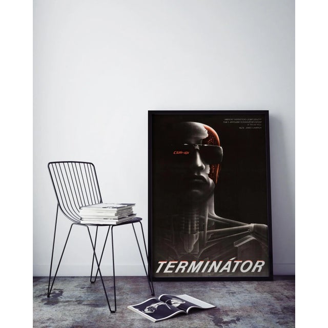 Postmodern The Terminator Original Vintage Movie Poster by Milan Pecák, Czech, 1990 For Sale - Image 3 of 4