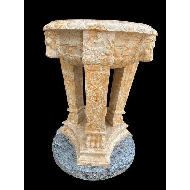 20th Century Two-Tone Marble Planter or Bird Bath For Sale - Image 8 of 15