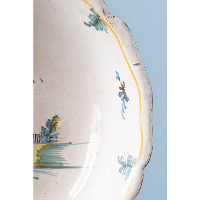 Antique Polychrome Folly Bowl from Nevers Faience, 1750 For Sale - Image 3 of 8