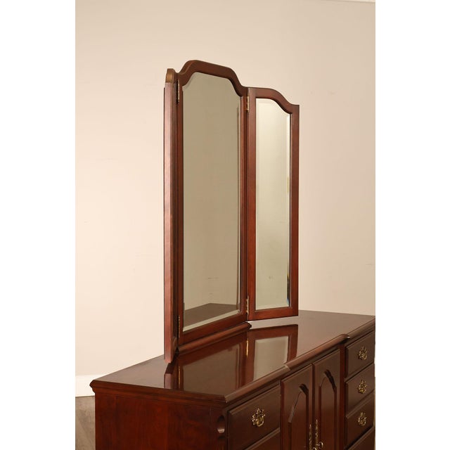 Pennsylvania House Chippendale Style Cherry Long Dresser with Mirror For Sale In Philadelphia - Image 6 of 18