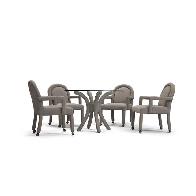 Dining Table and 4 Chairs in the Style of Milo Baughman For Sale - Image 13 of 13