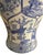 Large Vintage Baluster Form Blue and White Honeycomb Chinoiserie Vase With Fitted Lid For Sale - Image 12 of 12