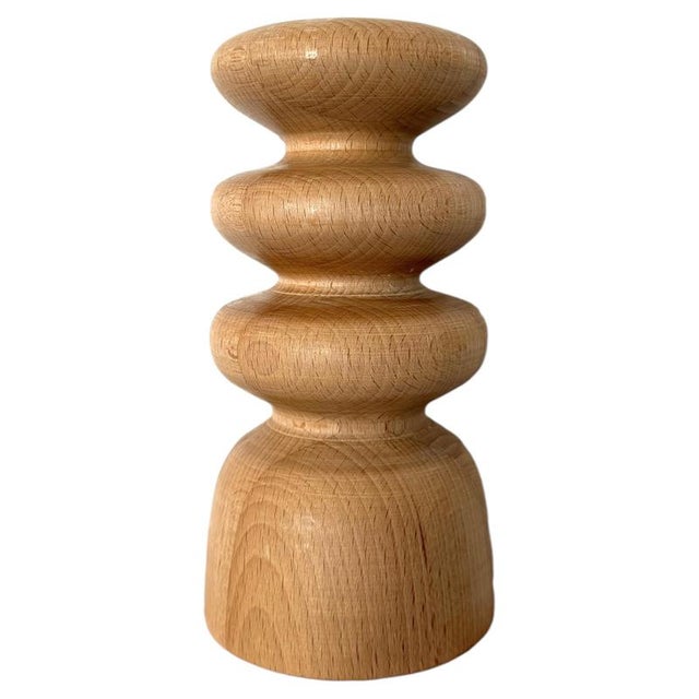 Beech Candlestick 1 by Romain Des Bois For Sale - Image 9 of 9