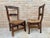 Rustic Set of Mid-Century French Oak and Rush Chairs with Natural Fibers Seats For Sale - Image 3 of 8